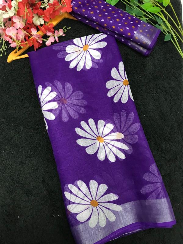 GC soft lenin saree wholesaler in surat
